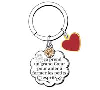 Porte Clef Maîtresse d'École - Cadeau Merci Femme pour Anniversaire