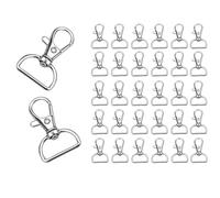 Porte Clef Métal,30 PCS Attache Porte Clé Crochets de Boucle de Ceinture Petits Mousquetons Détachables Fermoirs Mousquetons Pivotants Attache Porte Clé pour Bijoux Gadget DIY Décoratio