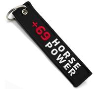 Porte Clef Moto - Cadeau pour Motard Porte-cle moto en Tissu +69 HORSE POWER, Accessoires pour Moto - Porte-clés Originaux - Cadeaux Originaux pour Motards