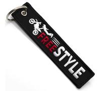 Porte Clef Moto - Cadeau pour Motard Porte-cle moto en Tissu FREE STYLE, Accessoires pour Moto - Porte-clés Originaux - Cadeaux Originaux pour Motards