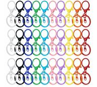 Porte Clef Mousqueton, Mousqueton Porte Clé,30 Pièces Anneaux Porte Clé,Attache Porte Clé,Anneau Porte Clé pour Bijoux Gadget DIY Décoratio (30)