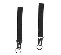 Porte Clef Mousqueton, Mousqueton Porte Clé MatéRiau En Toile, Porte Clé Mousqueton Ferme Et Ne Tombant Pas Facilement, Noir