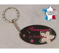 Porte Clef - Nounou je t'adore (Cadeau pour la fête des Nounous, Noël, Anniversaire, fin de contrat, fin d'année scolaire)
