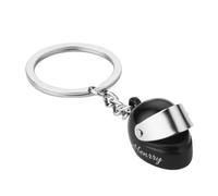 Porte Clef Personnalisable, Porte Clé Personnalisé en Métal, Cadeau Fete des Peres personnalisé, Idée Cadeau St-Valentin, Porte-clés Casque de Moto, Accessoires Moto (Casque Noir)
