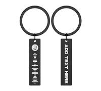 Porte Clef Personnalisable, Porte Clef Couple, Plaque Spotify Personnalisé, Spotify porte Clé Personnalisé, Personnalisé Porte-clés Gravé Texte pour Homme Femme