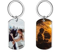 Porte Clef Personnalisable Porte Clef Photo Personnalisation Double Face - Téléchargement Une Image, Ajout De Texte Cadeau Saint Valentin Homme Cadeau Femme (Images Double Face)