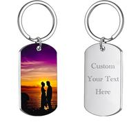 Porte Clef Personnalisable Porte Clef Photo Télécharger Une Image Et Ajouter Un Texte/Nom/Date - Cadeau Saint Valentin Homme Saint Valentin Femme (Argent)