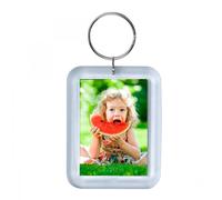 Porte-clef photo TETENAL rectangle - Plastique - pour photo 3,5x4,5cm - Sachet transparent individuel