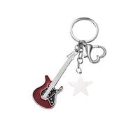 Porte Clef Porte-clés avec pendentif Instrument de musique créatif for hommes, groupe Rock, bijoux sac, guitare en métal Simple et exquise, 2 pièces(Jiuhongse)