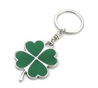 Porte Clef Porte-clés Simple feuille verte, 3 pièces, mode créative exquise trèfle à quatre feuilles porte-bonheur