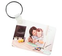 Porte-Clef Rectangle en Aluminium avec Photo - Porte Clef imprimé Recto et Verso - Porte-clés Rectangle personnalisé avec 2 Faces Personnalisables