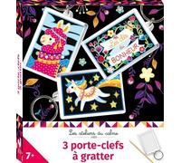 Porte-clefs à gratter - mini-boîte avec accessoires - Léa Fabre - Deux Coqs D'or - Poche - Jeux livres objets