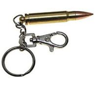 Porte Clefs Cle Balle cartouche inerte mousqueton Laiton Cuivre Chasse Peche Us Us Army