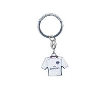 LA PLUME DOREE Porte-clefs maillot PSG - Dimensions du maillot : 3.8 x 2.6 cm blanc et bleu