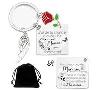 Porte-Clefs pour la Fête des Mères - Porte-clés Cadeau pour Maman Peu importe mon âge j'ai toujours besoin de toi Porte-clés Idée Cadeau pour Anniversaire Fête des Mères, Bijoux pour Femme