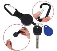 Porte-Clefs Rétractable Avec Mousqueton 1 Pièce Porte-Cartes Clip De Ceinture Enrouleur Longueur Jusqu'à 60cm