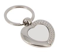 Porte-clefs TECHNOTAPE métal - Forme cœur + strass (livré avec boîte cadeau noire) - Dim. 23x21mm