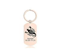Porte-Clés 12 Constellations Bijou Signe Astrologique Pendentif En Métal Tendance Pour Voiture Cadeau D'Anniversaire Pour Homme Et Femme Signe Du Zodiaque Scorpion