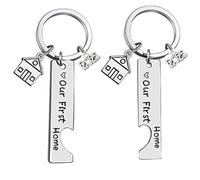 Porte-clés 2025 soigneusement conçu pour une pendaison de crémaillère en acier inoxydable robuste à suspendre avec bénédictions, Yq72plus2025, taille unique