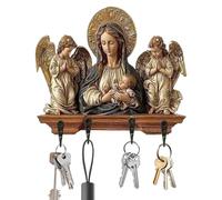 Porte-clés | 30 x 25 x 0,5 cm en bois pour économiser de l'espace, support mural robuste | pour la famille, les amis, les étudiants, les adultes, les hommes, les femmes, l'entrée, la maison, la