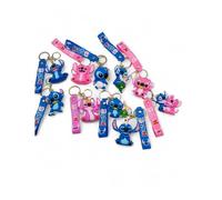 PORTE CLÉS 3D BB Angell STITCH 6 CM Petit Budget Ornements Décoration Cadeaux Anniversaire 1 aléatoire