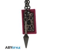 ABYstyle Porte-clés Naruto Shippuden – Kunai et étiquette explosive, réplique métal 5,5 cm