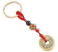 Porte Clés 5 Pièces de l'Empereur, Noeud sans fin - Porte clés Feng Shui - Amulettes Feng Shui - Porte clés porte bonheur - Protection Feng Shui