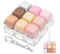 Porte-clés 9 en 1 pour soulager le stress et la décompression avec touches amovibles, cadeau de Saint-Valentin pour adulte (9 couleurs-Morandi