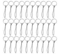 Porte-clés à anneau ouvert avec cordon en nylon pour clés USB, lecteurs MP3/MP4, porte-clés et badge d'identification - Lot de 30_Lucky_