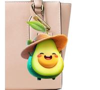 Porte-clés à breloques d'avocat - Pendentif mignon - Accessoire de dessin animé - Ornement acrylique - Figurine d'expression amusante - Adorable pièce de décoration pour sac à main - Idéal comme arbre