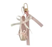 Porte-clés à breloques en forme de chaussure de ballet élégant avec un design élégant, tissu léger, parfait pour un accessoire quotidien, pour les de danseurs, artisanat exquis