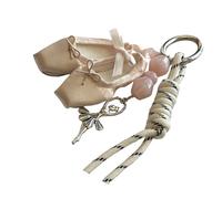 Porte-clés à breloques en forme de chaussure de ballet miniature, pendentif élégant inspiré de la danse, accessoire de bijoux pour sacs et clés, pour danseurs