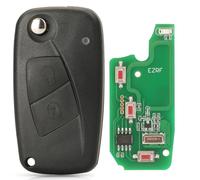 Porte-Clés À Distance Megamos Id48,433mhz,Pour Fiat Bravo Linea Stilo Punto Ducato Ypsilon Daily Peugeot Boxer Citroen Jumper - Type 2 Buttons Black-For Peugeot #A