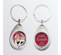 Porte Cles A Jeton Saint-Christophe Rose Zigoh! - Zigoh