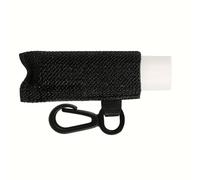 Porte-clés à la mode pour baume à lèvres avec clip élastique - Accessoire de rangement pratique de voyage, Noir