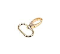 Porte-clés à mousqueton pivotant, sac main, portefeuille, bandoulière, boucle de ceinture, clip(Light Gold,25mm)