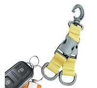 Porte-clés à mousqueton, sangle en nylon | Porte-clés multifonction en toile pour clés cutter lampe de poche