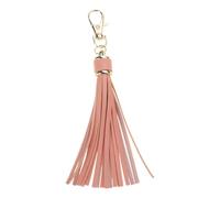 Porte-clés à pompons faits à la main, breloque de, pendentif élégant en cuir PU avec anneaux en métal pour une fixation sécurisée, décoration de de navetteurs