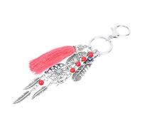 Porte-clés à Pompons Rouge - Attrape-rêves - Pendentif Mauvais œil - Décoration - pour et Protection