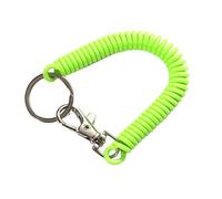 Porte-clés à ressort spiralé de 18 cm, cordon élastique for téléphone avec mousqueton for clés anti-perte(Groen)