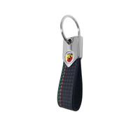 Porte-clés Abarth, carbone tricolore noir avec logo Abarth