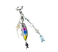 Porte-clés accessoire à la mode avec étoile de mer | Imitant de vrais appâts de pêche avec des perles, créatif pour les pêcheurs et les aventuriers