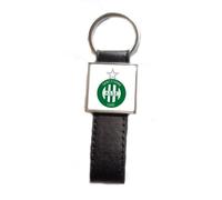 Porte-clés Acier-Simili Cuir Classic Foot - AS Saint-Etienne