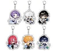 Porte-clés acrylique décoratif en forme de sac de bande dessinée Blue Lock avec les personnages Yoichi Isagi, Meguru Bachira, Rensuke Kunigami, Hyoma Chigiri. Pendentif de style Y2K mignon, idéal pour