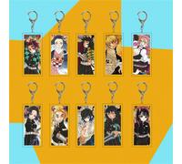 Porte-clés acrylique décoratif en forme de sac de bande dessinée : Pendentif mignon Kimetsu No Yaiba Iguro Obanai Y2K, convient pour les sacs à main, les sacs à dos et les clés, cadeau parfait pour le