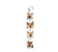 Porte-clés acrylique pendentif chien chaîne animaux anneau animal stylo chaîne élégant sac pendentif couple cadeau mode, フリーサイズ