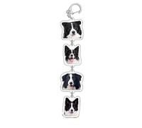 Porte-clés acrylique pendentif chien chaîne animaux anneau animal stylo chaîne élégant sac pendentif couple cadeau mode, フリーサイズ