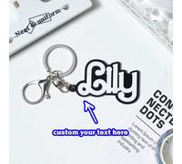 Porte-clés acrylique personnalisé à double couche - étiquette personnalisée avec alphabet DIY, accessoire parfait pour la rentrée scolaire pour les étudiants, glamour du Nouvel An UnicoloreAcier inoxy