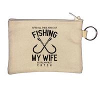 Porte-clés « After All These Years of Fishing My Wife is Still My Best Catch » - Beige