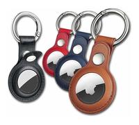 Porte-clés Air Tag pour Apple Airtags Holder, lot de 4 étuis de protection en cuir avec porte-étiquette Airtag, porte-clés